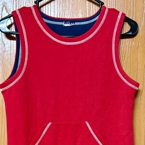 Girls Tommy Hilfiger Vibrant Red Dress with Logo Detail & Muff pocket Sz 10-12